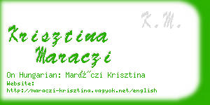 krisztina maraczi business card